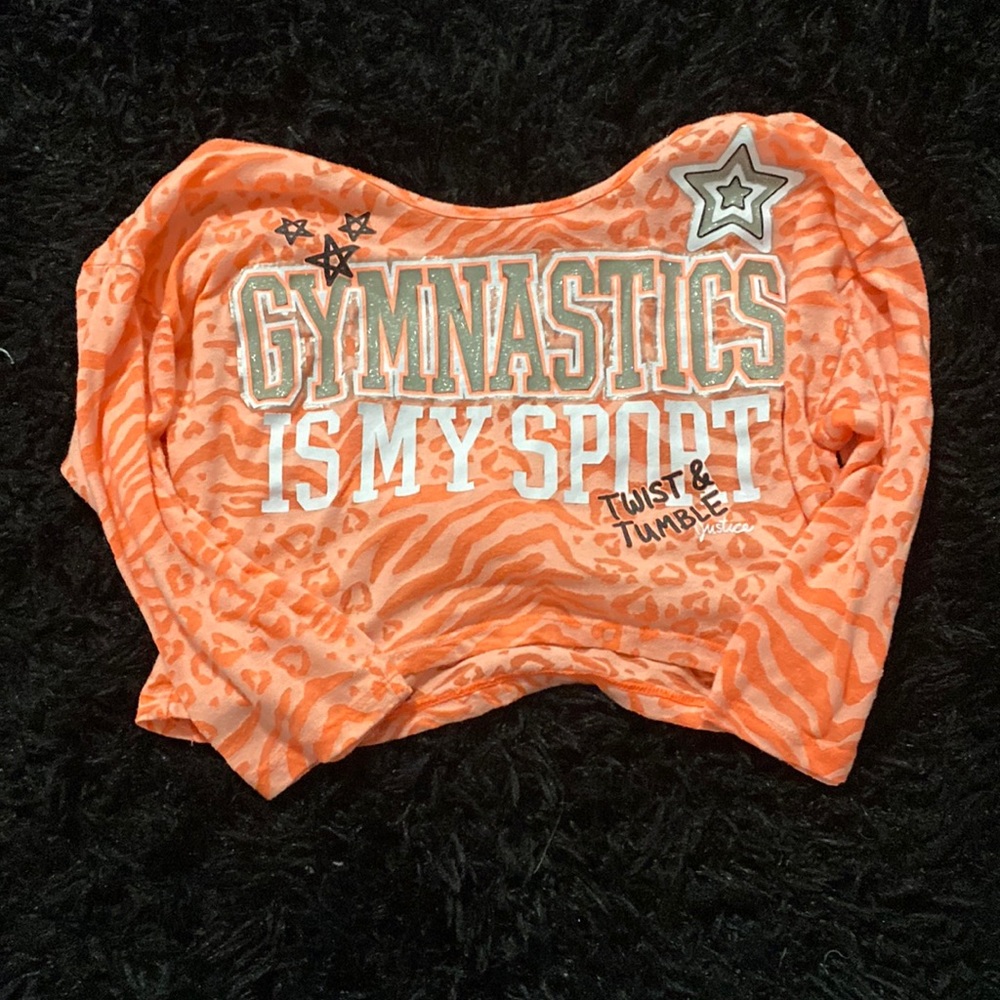 justice gymnastics shirt with hood